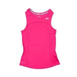 Nike Miler‎ Tank Top Women's XS Pink Mesh Reflective Running Dri-FIT